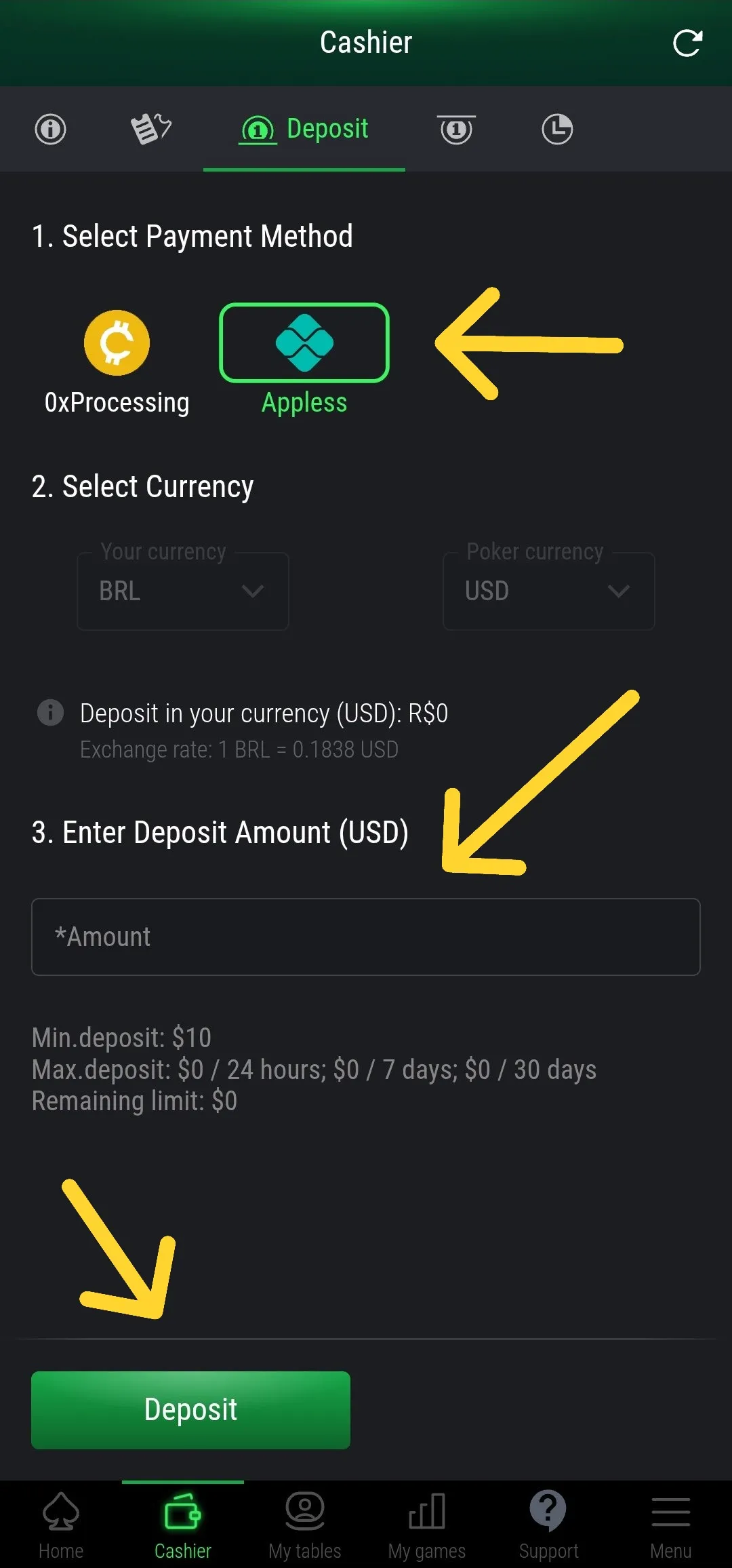 Depósito por PIX PokerFi Mobile - QR Code