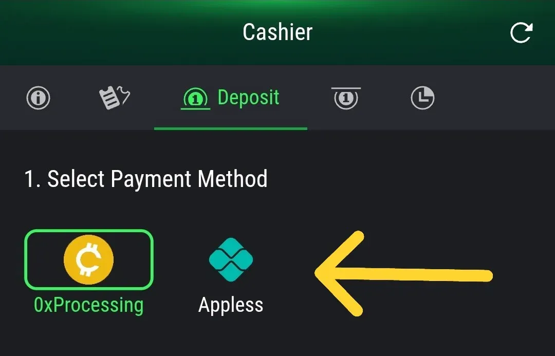 Opções de Saque PokerFi Mobile - USDT e PIX